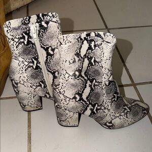 Snakeskin Ankle Boots